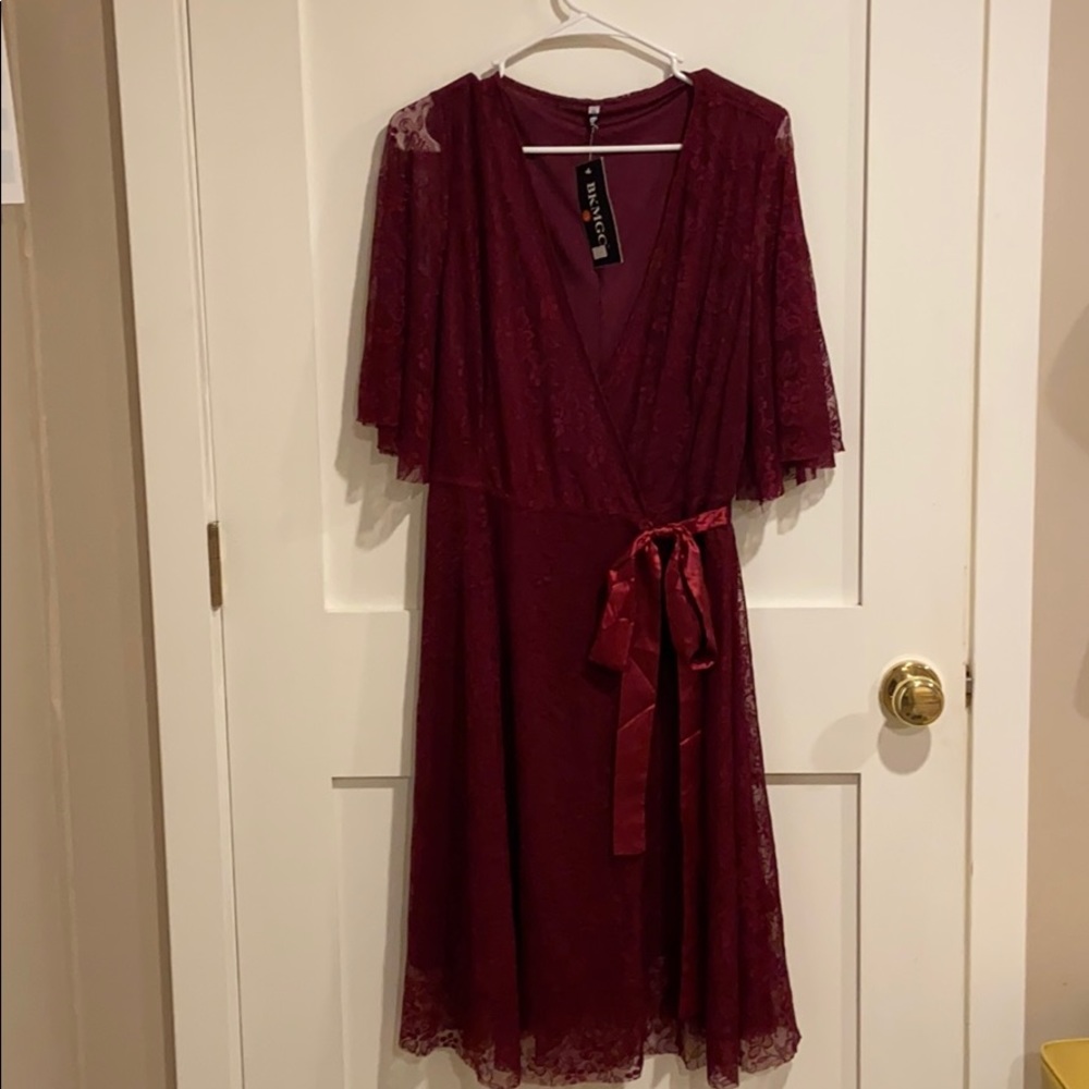 Beautiful Wine Lace Dress